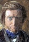 John Ruskin Self-Portrait in a Blue Neckcloth USA oil painting artist